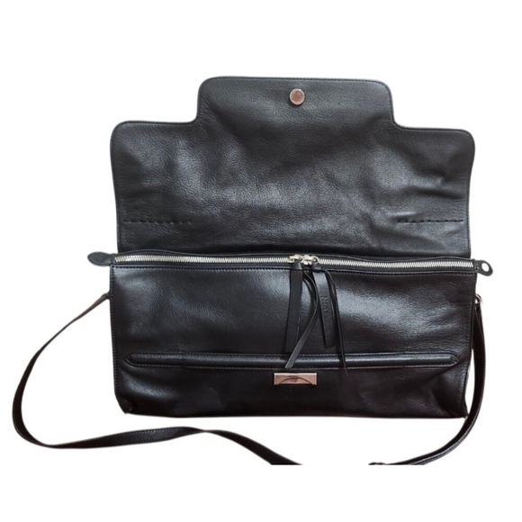 Zanellato Nina Tote Leather Shoulder Bag Satchel Minimalist Zip Compartments - Picture 8 of 16